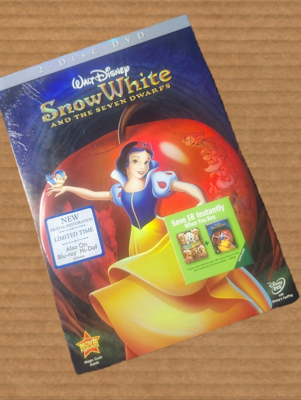 ​Walt Disney Snow White and The Seven Dwarfs 2-Disc DVD Set Sealed New